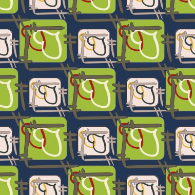 Soyut kalpleri arka plan için seamless modeli doodle