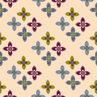  soyut çiçek geometrik Dikişsiz desen arka planı için