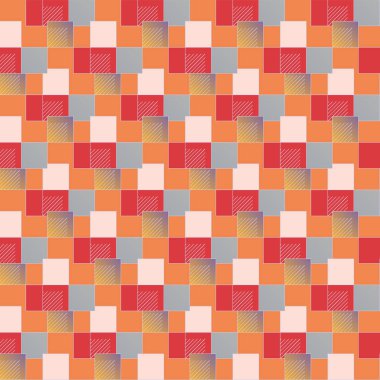 küpleri ve kareler duvar kağıdı, sorunsuz tasarlamak vektör çizim 