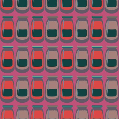 Kavanoz ile rustik ev konserve yeni dikişsiz desen arka planı için.