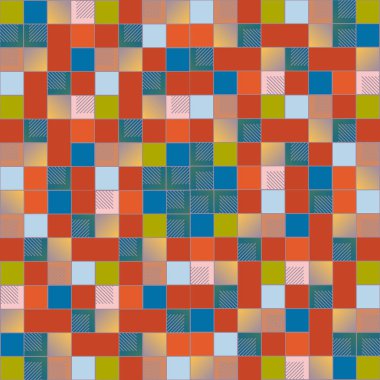 küpleri ve kareler duvar kağıdı, sorunsuz tasarlamak vektör çizim 