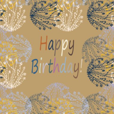 Çiçek desenli harflerle kutlu olsun çok renkli el çekilmiş