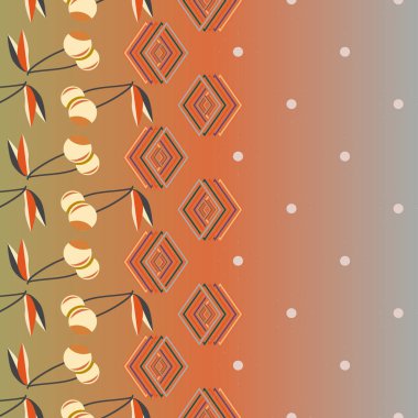 Şirin kiraz seamless modeli. Vektör çizim.