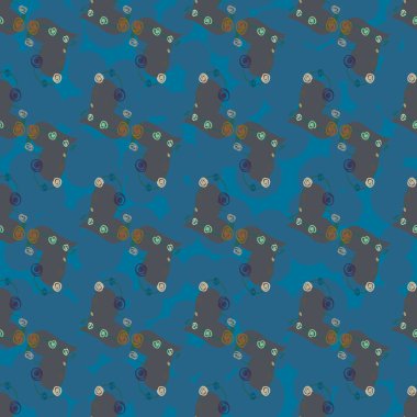 Soyut kalp doodle arka plan için seamless modeli 