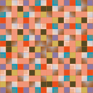 küpleri ve kareler duvar kağıdı, sorunsuz tasarlamak vektör çizim 