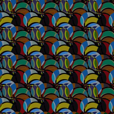 soyut geometrik renk desenli vektör çizimi