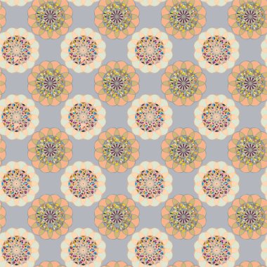  soyut çiçek geometrik Dikişsiz desen arka planı için