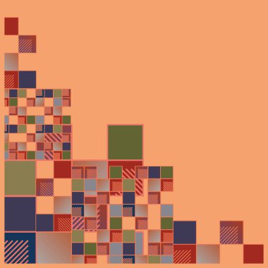 küpleri ve kareler duvar kağıdı, sorunsuz tasarlamak vektör çizim 