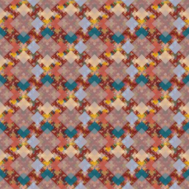 Soyut Dikişsiz renkli desen, vektör çizim