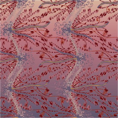 soyut çiçek deseni, vektör illüstrasyonu