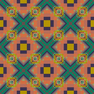Geometrik etnik desen sorunsuz tasarım arka plan veya duvar kağıdı için
