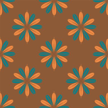 Renkli kesintisiz kaydırma-tasarım arka plan ile çiçek desenli.