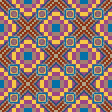 Geometrik etnik desen sorunsuz tasarım arka plan veya duvar kağıdı için