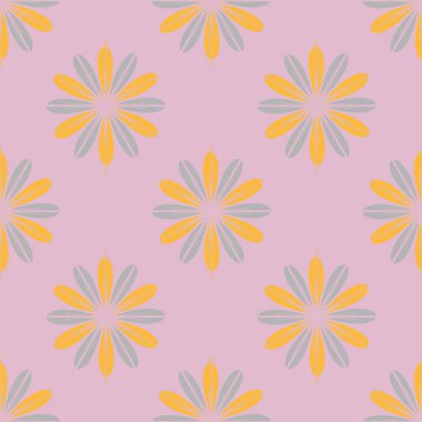 Renkli kesintisiz kaydırma-tasarım arka plan ile çiçek desenli.