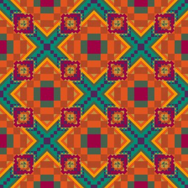 Geometrik etnik desen sorunsuz tasarım arka plan veya duvar kağıdı için