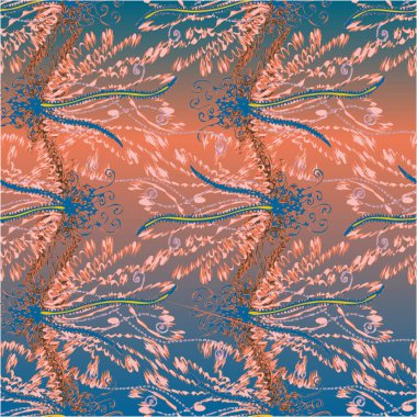 soyut çiçek deseni, vektör illüstrasyonu