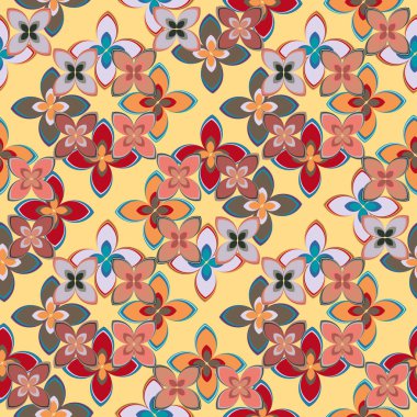  soyut çiçek geometrik Dikişsiz desen arka planı için