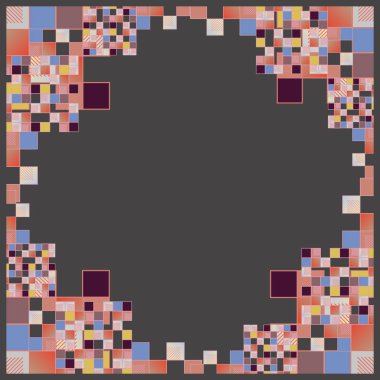 küpleri ve kareler duvar kağıdı, sorunsuz tasarlamak vektör çizim 