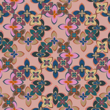  soyut çiçek geometrik Dikişsiz desen arka planı için