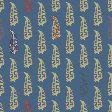 Memphis tarzı zemin ağaç yaprakları 