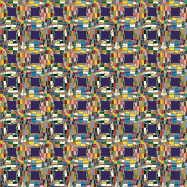 Soyut kaleydoskop desen renkli mozaik küre ile