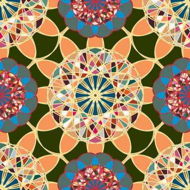  soyut çiçek geometrik Dikişsiz desen arka planı için
