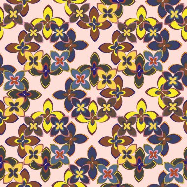  soyut çiçek geometrik Dikişsiz desen arka planı için