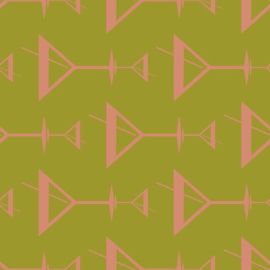 Tropik kokteyller desen, renkli kesintisiz vektör çizim