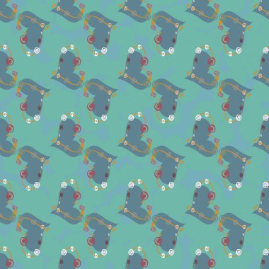 Soyut kalp doodle arka plan için seamless modeli 