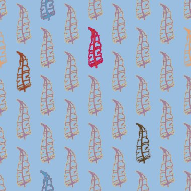 Memphis tarzı zemin ağaç yaprakları 