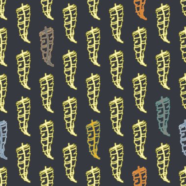 Memphis tarzı zemin ağaç yaprakları 