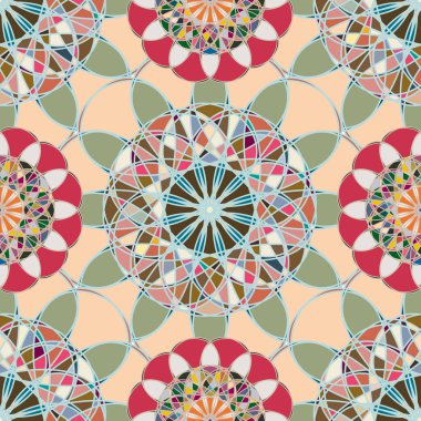  soyut çiçek geometrik Dikişsiz desen arka planı için