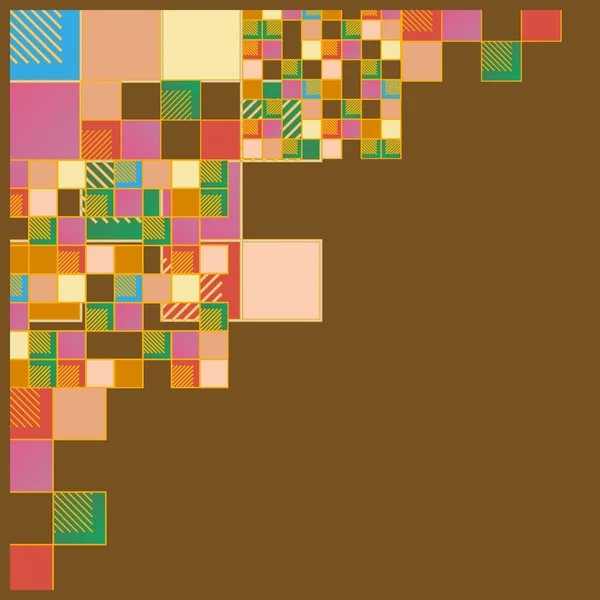 화려한 그래픽 사각형의 원활한 추상적인 일러스트 — 스톡 벡터