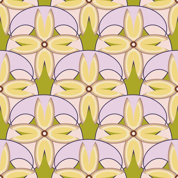 Abstrato Sem Costura Floral Fundo Estampado — Vetor de Stock