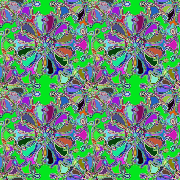 Modèle Sans Couture Kaléidoscope Abstrait Coloré Pour Arrière Plan — Image vectorielle