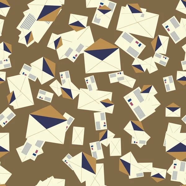 Envelopes Padrão Sem Costura Ilustração Vetorial —  Vetores de Stock