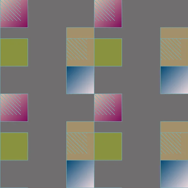 Colorati Cubi Grafici Quadrati Carta Parati Illustrazione Vettoriale Astratta Senza — Vettoriale Stock