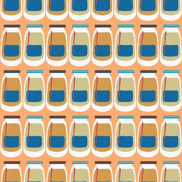 Kavanoz ile rustik ev konserve yeni dikişsiz desen arka planı için.