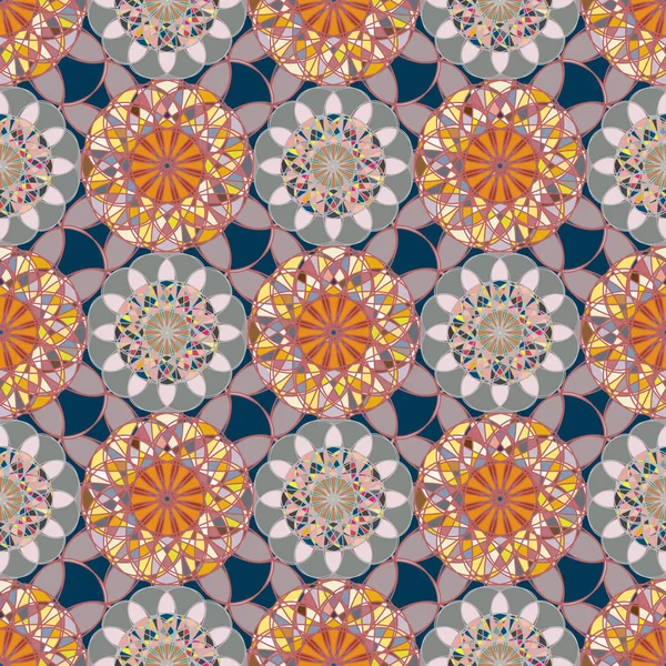 Abstrato Colorido Caleidoscópico Mosaico Mandala Fundo — Vetor de Stock