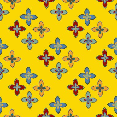  soyut çiçek geometrik Dikişsiz desen arka planı için