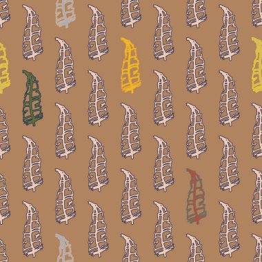 Memphis tarzı zemin ağaç yaprakları 