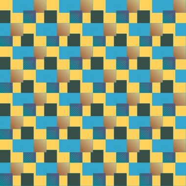 küpleri ve kareler duvar kağıdı, sorunsuz tasarlamak vektör çizim 