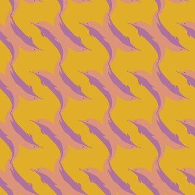 Dekoratif renkli seamless modeli sevimli yunuslar ile