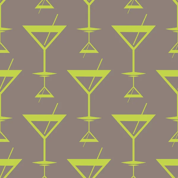 Tropische Cocktails Patroon Kleurrijke Naadloze Vectorillustratie — Stockvector