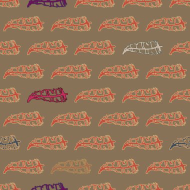 Memphis tarzı zemin ağaç yaprakları 