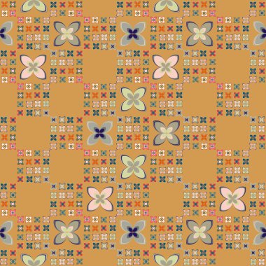  soyut çiçek geometrik Dikişsiz desen arka planı için