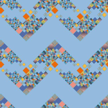 küpleri ve kareler duvar kağıdı, sorunsuz tasarlamak vektör çizim 