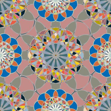  soyut çiçek geometrik Dikişsiz desen arka planı için