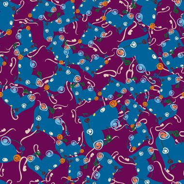 Soyut kalp doodle arka plan için seamless modeli 