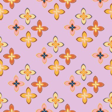  soyut çiçek geometrik Dikişsiz desen arka planı için